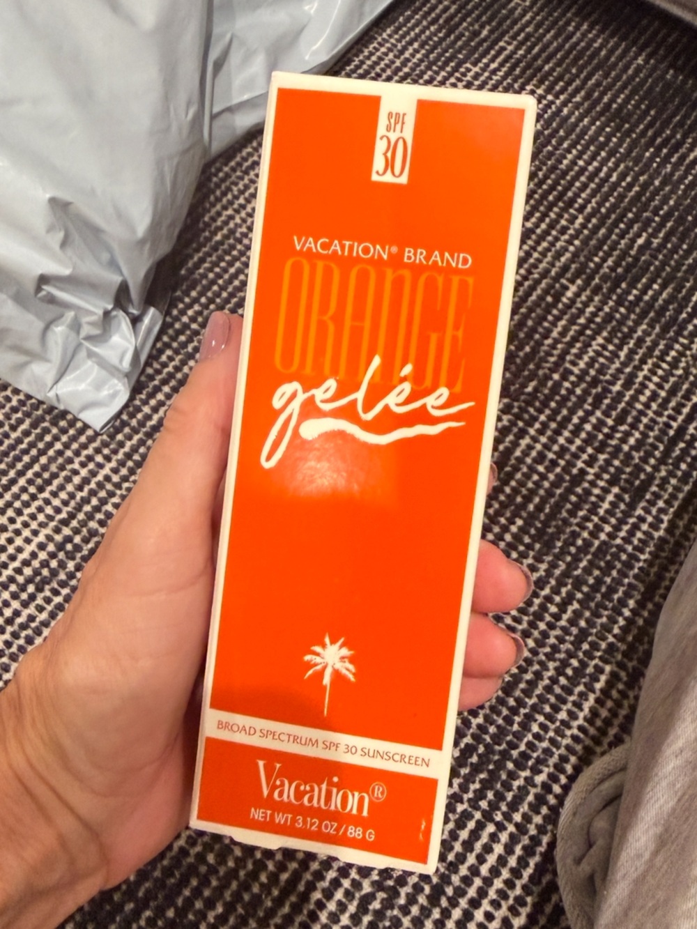 Vacation Brand Orange Gelee Sunscreen Gel.